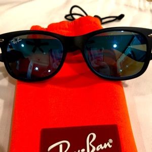 Kids black and blue Ray Ban sunglasses